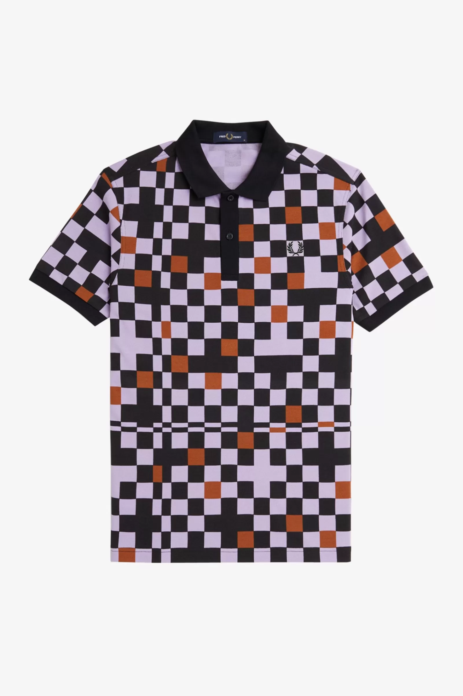 Discount Chequerboard Print Shirt Polo Shirts